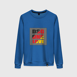 Свитшот хлопковый женский Коробка DSG, цвет: синий