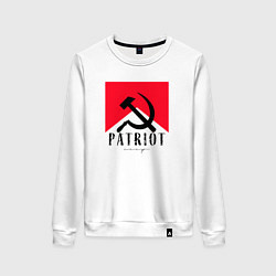 Свитшот хлопковый женский USSR Patriot, цвет: белый