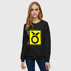 Свитшот хлопковый женский Boys noize, цвет: черный — фото 2