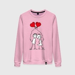 Женский свитшот Влюбленные с шариками