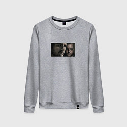 Свитшот хлопковый женский Главные герои - Одни из нас, цвет: меланж