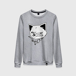 Женский свитшот Енот арт