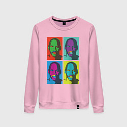 Свитшот хлопковый женский Майкл Джордан в стиле Уорхола 2на2, цвет: светло-розовый