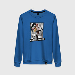 Женский свитшот Курису Макисэ на фоне манги