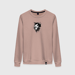 Женский свитшот Череп чёрная душа