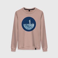 Женский свитшот Космонавт с газонокосилкой