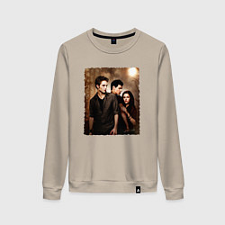 Свитшот хлопковый женский Сумерки Белла Эдвард Джейкоб, цвет: миндальный