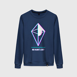 Женский свитшот No Mans Sky в стиле glitch и баги графики