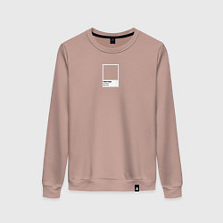 Свитшот хлопковый женский Pantone Best Color, цвет: пыльно-розовый