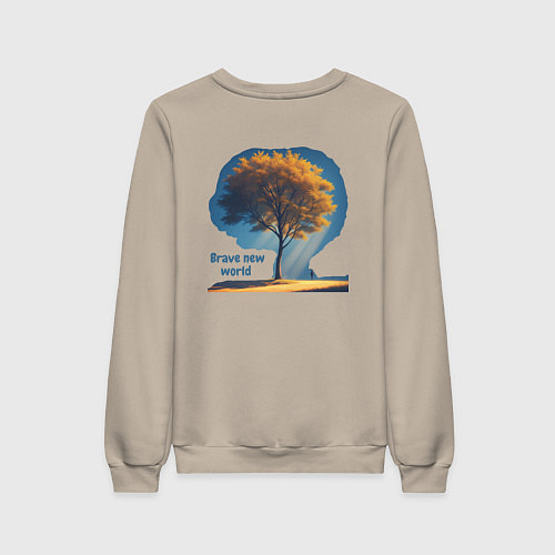 Женский свитшот Дивный новый мир / Миндальный – фото 2