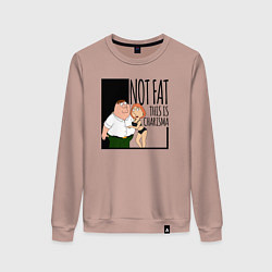 Свитшот хлопковый женский Не толстый, а харизматичный Питер Гриффин, цвет: пыльно-розовый