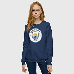 Свитшот хлопковый женский Manchester City FC, цвет: тёмно-синий — фото 2
