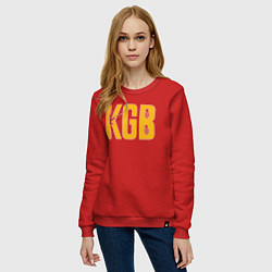 Свитшот хлопковый женский KGB, цвет: красный — фото 2