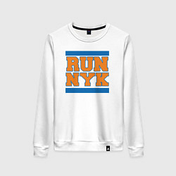 Свитшот хлопковый женский Run New York Knicks, цвет: белый