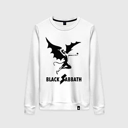 Свитшот хлопковый женский Black Sabbath, цвет: белый