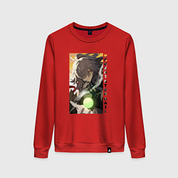 Свитшот хлопковый женский Взгляд Цзин Юаня, цвет: красный