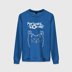Свитшот хлопковый женский My Chemical Romance rock cat, цвет: синий