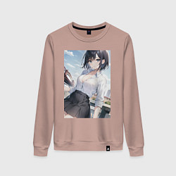 Женский свитшот Anime girl in town