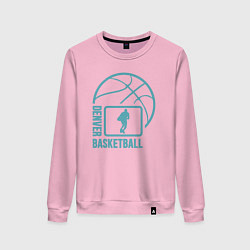 Свитшот хлопковый женский Denver basket, цвет: светло-розовый