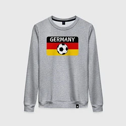 Свитшот хлопковый женский Football Germany, цвет: меланж