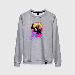 Свитшот хлопковый женский Dune retro game, цвет: меланж