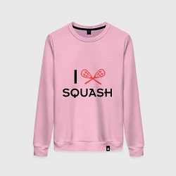 Свитшот хлопковый женский I Love Squash, цвет: светло-розовый