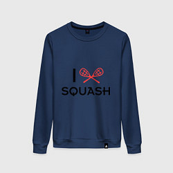 Свитшот хлопковый женский I Love Squash, цвет: тёмно-синий