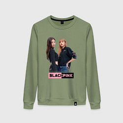 Свитшот хлопковый женский Blackpink kpop, цвет: авокадо