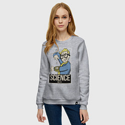 Свитшот хлопковый женский Vault science, цвет: меланж — фото 2