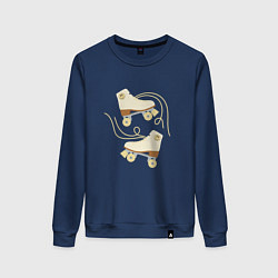 Женский свитшот Ретро ролики со смайлом