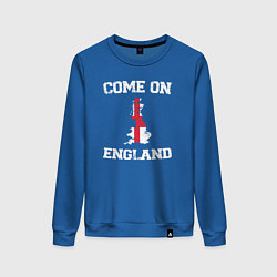 Свитшот хлопковый женский Come on England, цвет: синий