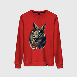 Женский свитшот Свирепый зайчара - нейросеть