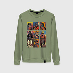 Женский свитшот Team fortress 2 - портреты персонажей