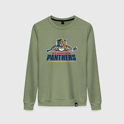 Свитшот хлопковый женский Florida panthers - hockey team, цвет: авокадо