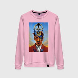 Свитшот хлопковый женский Salvador Dali - surrealism, цвет: светло-розовый