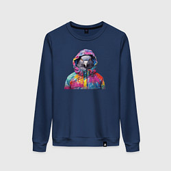 Женский свитшот Голубь в яркой куртке