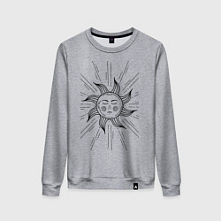 Свитшот хлопковый женский Baroque Sun, цвет: меланж