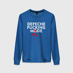 Свитшот хлопковый женский Depeche Mode - Rose mode, цвет: синий