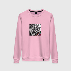 Свитшот хлопковый женский Майнмания, цвет: светло-розовый