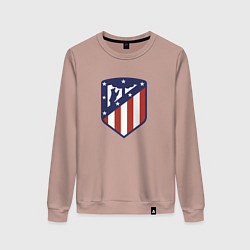 Свитшот хлопковый женский Atletico Madrid FC, цвет: пыльно-розовый