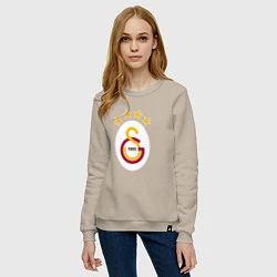 Свитшот хлопковый женский Galatasaray fc sport, цвет: миндальный — фото 2