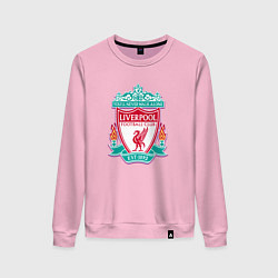 Свитшот хлопковый женский Liverpool fc sport collection, цвет: светло-розовый