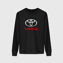 Свитшот хлопковый женский Toyota sport auto brend, цвет: черный