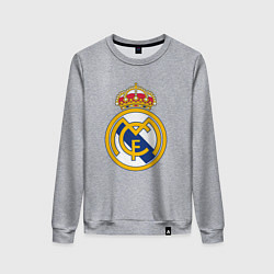 Свитшот хлопковый женский Real madrid fc sport, цвет: меланж