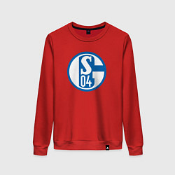 Свитшот хлопковый женский Schalke 04 fc club, цвет: красный