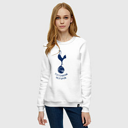 Свитшот хлопковый женский Tottenham Hotspur fc sport, цвет: белый — фото 2