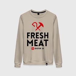 Свитшот хлопковый женский Fresh Meat, цвет: миндальный