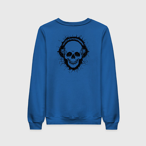 Женский свитшот Смеющийся череп / Синий – фото 2