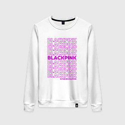 Свитшот хлопковый женский Blackpink kpop - музыкальная группа из Кореи, цвет: белый