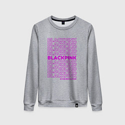 Свитшот хлопковый женский Blackpink kpop - музыкальная группа из Кореи, цвет: меланж